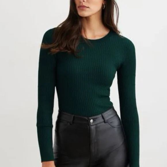 Dynamite Long Sleeve Ribbed Sweater - Picture 3 of 3